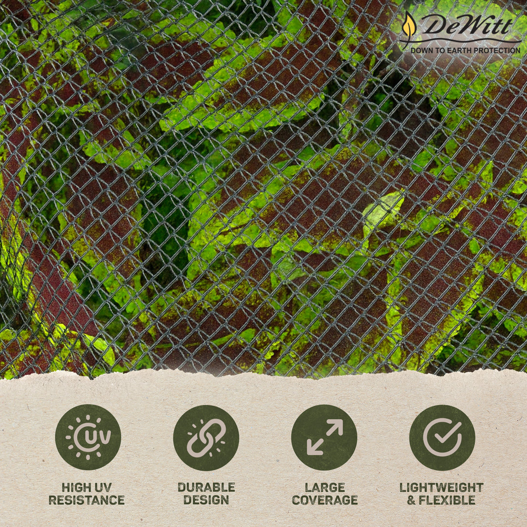 DeWitt 14 x 14 Foot Home & Garden Bird Barricade Plant Protector Deluxe Netting