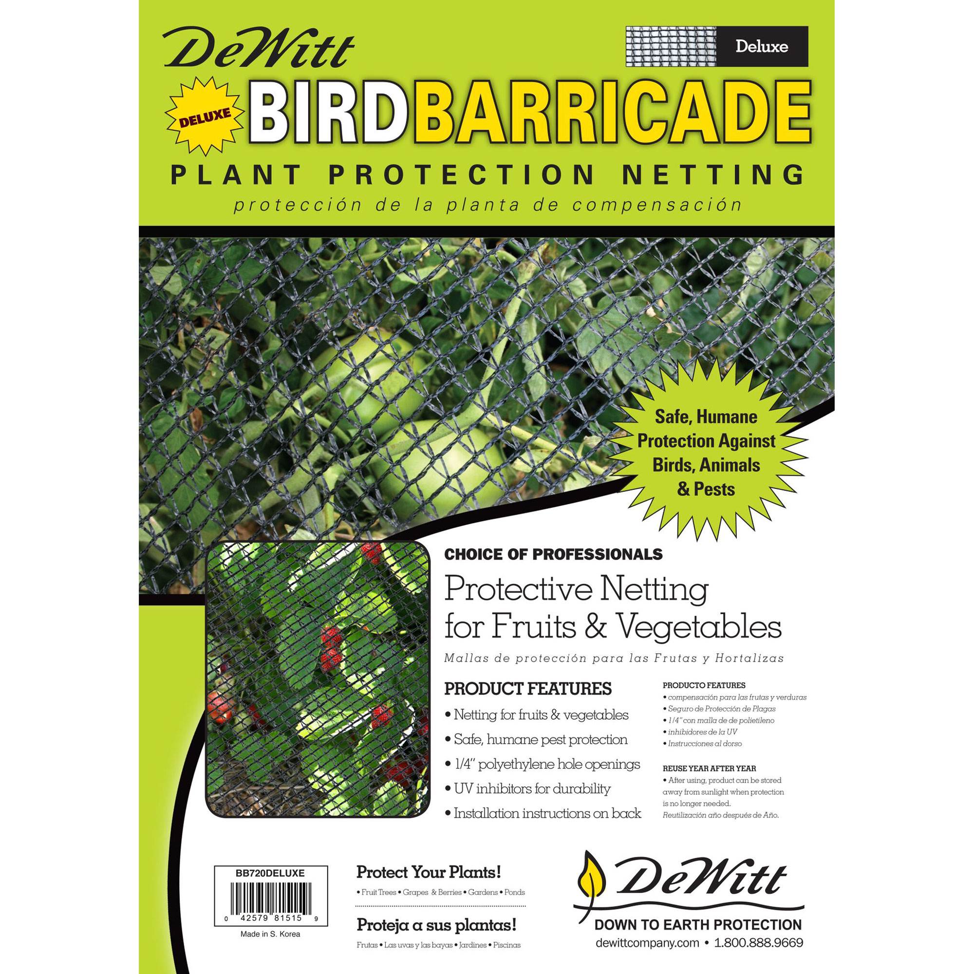 DeWitt 14 x 14 Foot Home & Garden Bird Barricade Plant Protector Deluxe Netting - VMInnovations
