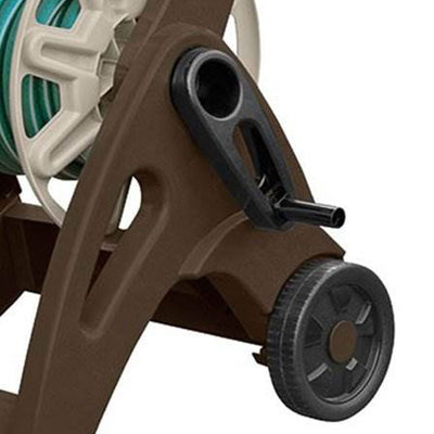 Suncast 225 Foot Capacity Durable Hosemobile Pro Garden Hose Reel Cart, Mocha