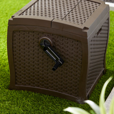 Suncast Smart Track Outdoor Patio Garden Hose Reel Hideaway Storage (Open Box)