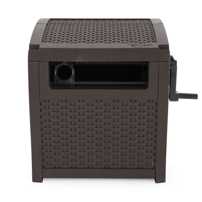 Suncast Smart Track Outdoor Patio Garden Hose Reel Hideaway Storage (Open Box)