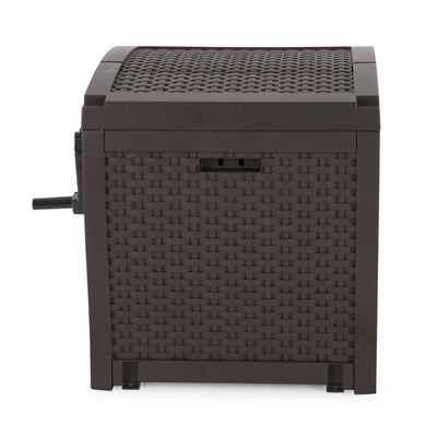 Suncast 225' Smart Track Resin Wicker Hose Reel Hideaway Storage (Open Box)
