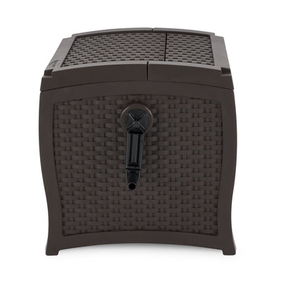 Suncast 225' Smart Track Resin Wicker Hose Reel Hideaway Storage (Open Box)
