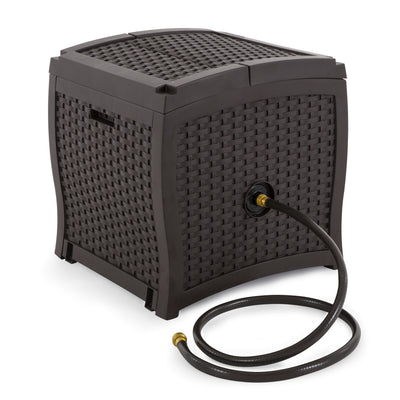 Suncast 225' Smart Track Resin Wicker Hose Reel Hideaway Storage (Open Box)