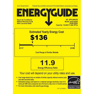 GE Energy Star 230 Volt 18000 BTU Electronic Window Air Conditioner (For Parts) - VMInnovations