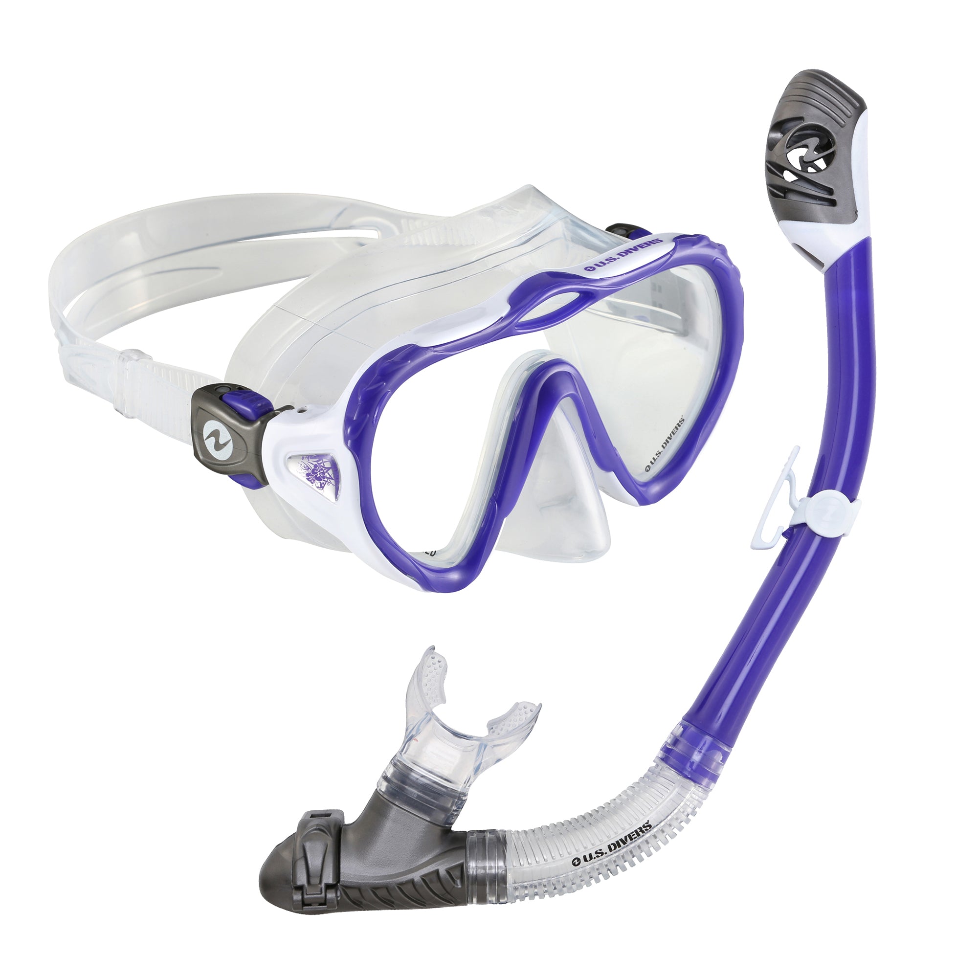 U.S. Divers Lady Starlet LX Mask & Tucson Snorkel, Purple (Open Box)