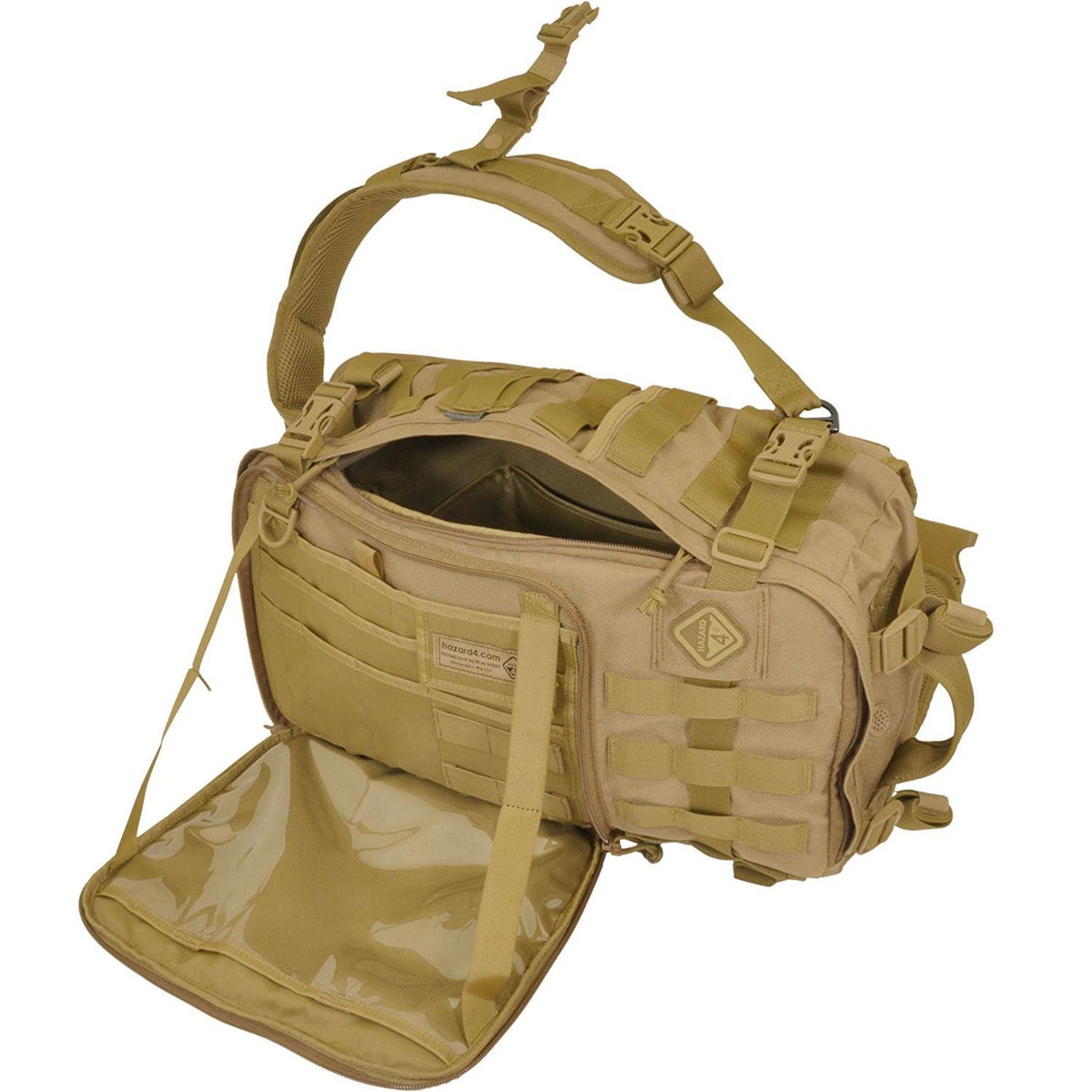 Hazard 4 Tactical Gear Rotatable Sling Duffel Bag Backpack, Coyote (Open Box)