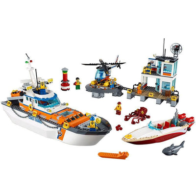 LEGO City Coast Guard Head Quarters Speedboat Building Kit, 792 Piece (Open Box)