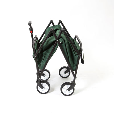 Seina Compact Folding Cart, Green with Seina Steel Collapsible Folding Cart, Red - VMInnovations