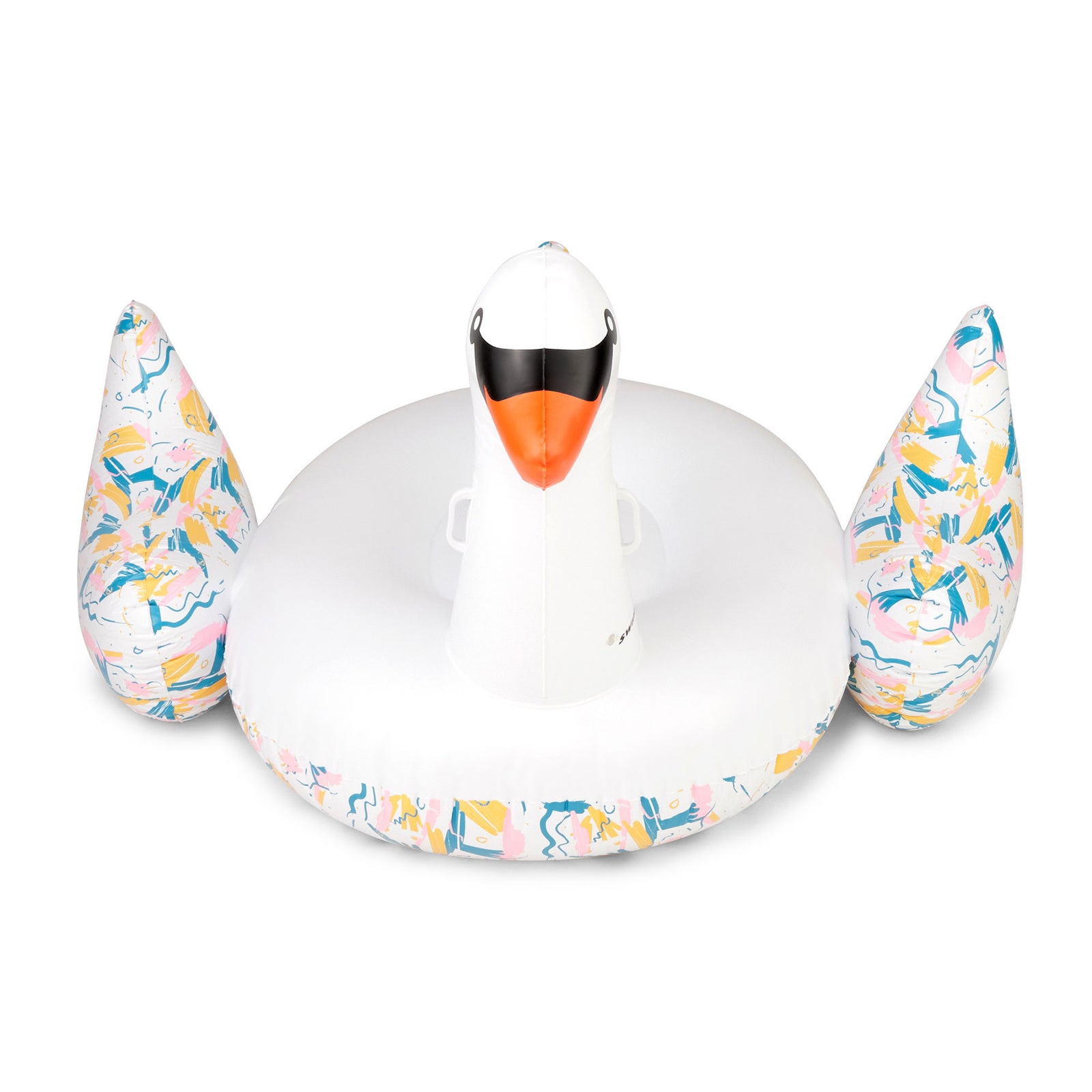 Swimline Giant 76" Inflatable Ride On Swan Swimming Pool Floating Water Raft - VMInnovations