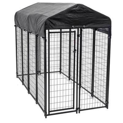 Lucky Dog Large Welded Wire Kennel Heavy Duty Pet Dog Cage Fence Pen (Open Box)