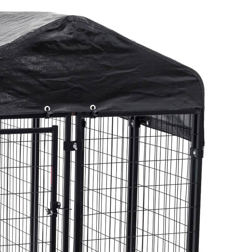 Lucky Dog Large Welded Wire Kennel Heavy Duty Pet Dog Cage Fence Pen (Open Box) - VMInnovations