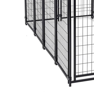 Lucky Dog Large Welded Wire Kennel Heavy Duty Pet Dog Cage Fence Pen (Open Box) - VMInnovations
