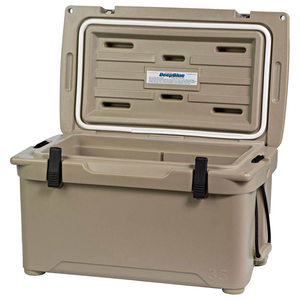 Engel 8.7 Gal 42 Can 35 High Performance Roto Molded Ice Cooler, Tan (Open Box)