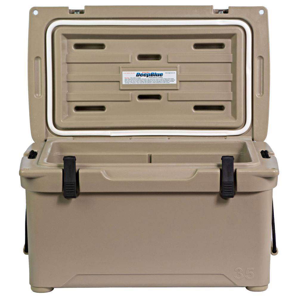 Engel 8.7 Gal 42 Can 35 High Performance Roto Molded Ice Cooler, Tan (Open Box)