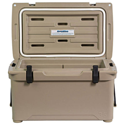 Engel 8.7 Gal 42 Can 35 High Performance Roto Molded Ice Cooler, Tan (Open Box)
