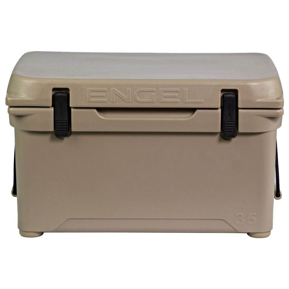 Engel 8.7 Gal 42 Can 35 High Performance Roto Molded Ice Cooler, Tan (Open Box)