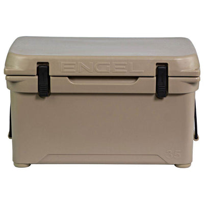 Engel 8.7 Gal 42 Can 35 High Performance Roto Molded Ice Cooler, Tan (Open Box)