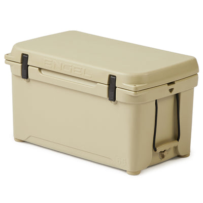 ENGEL High Performance 58-Qt Seamless Rotomolded Airtight Hard Ice Cooler, Tan