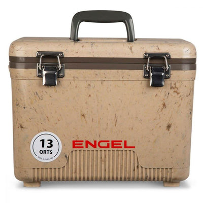 ENGEL 13 Quart Compact Durable Ultimate Leak Proof Dry Box Cooler, Grassland Tan