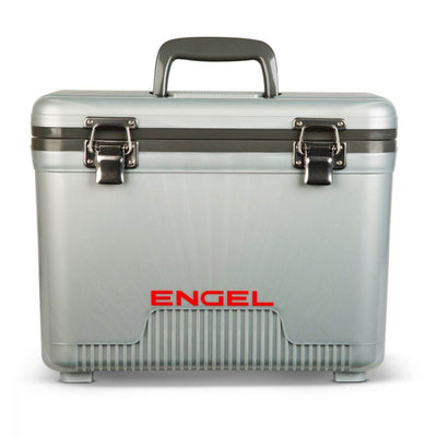 Engel 13 Qt Compact Ultimate Leak Proof Outdoor Box Cooler, Silver (For Parts)