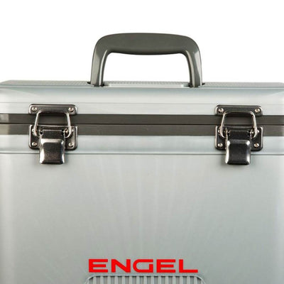 Engel 13 Quart Compact Ultimate Leak Proof Outdoor Box Cooler, Silver (Damaged)