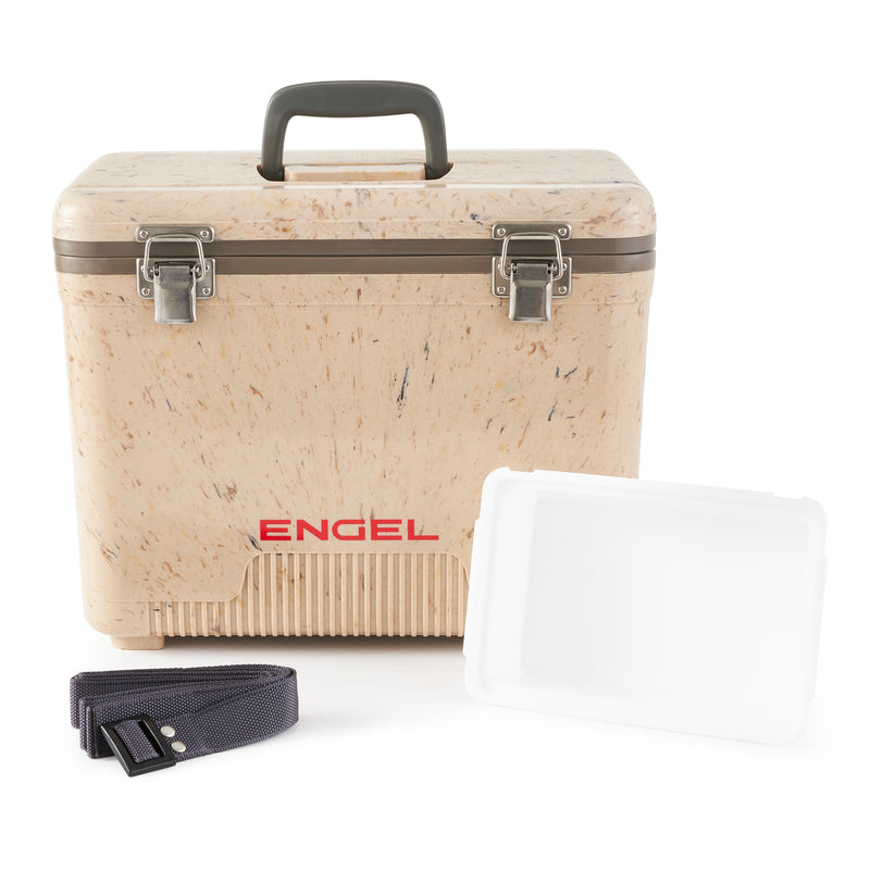 ENGEL 19 Qt Air Tight Dry Box & Insulated Ice Cooler with Shoulder Strap, Camo