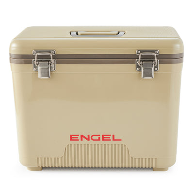 Engel Coolers 19 Quart 32 Can Capacity Insulated Cooler Drybox, Tan (For Parts)