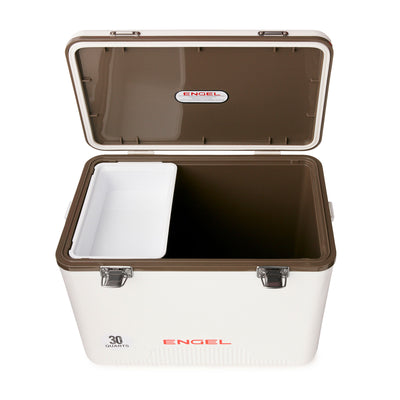 Engel Coolers 30 Quart Leak Proof Lightweight Cooler Drybox, White (Used)