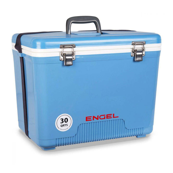 Engel 30 Quart 48 Can Lightweight Insulated Cooler Drybox, Arctic Blue (Used)