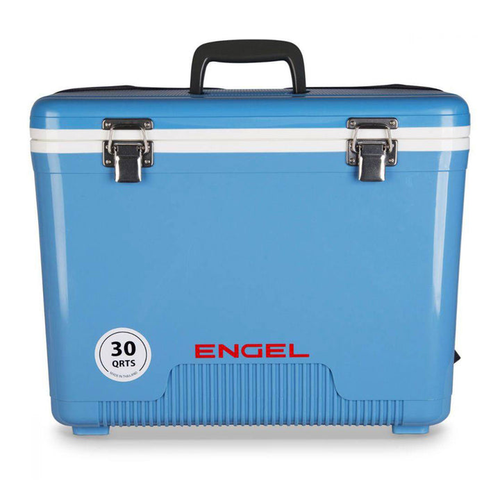 Engel 30 Quart 48 Can Lightweight Insulated Cooler Drybox, Arctic Blue (Used)