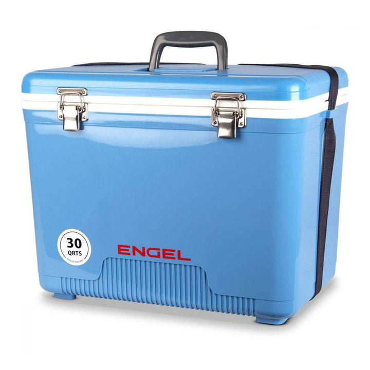 Engel 30 Quart 48 Can Lightweight Insulated Cooler Drybox, Arctic Blue (Used)
