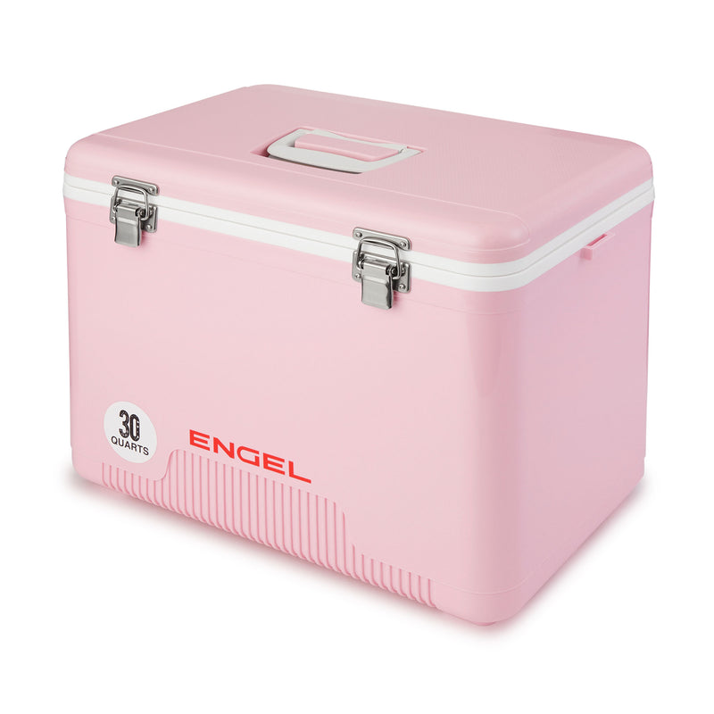 Engel Coolers 30 Qt. 48 Can Lightweight Insulated Cooler Drybox, Pink (Open Box)