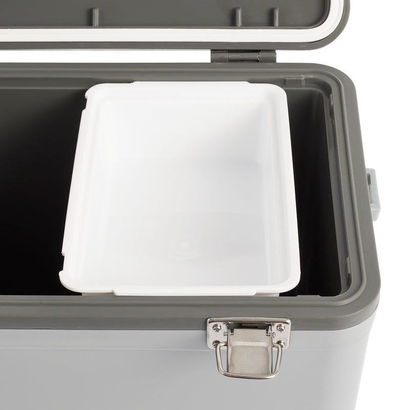 ENGEL 19 Quart 32 Can Leak Proof Odor Resistant Insulated Drybox Cooler, Silver - VMInnovations
