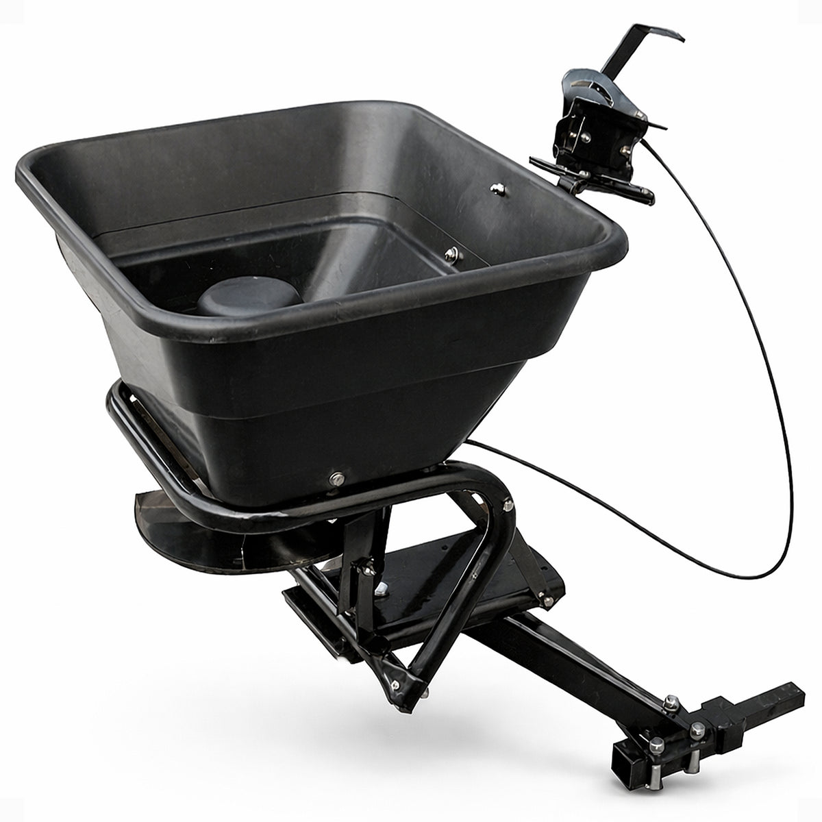 Field Tuff 12V ATV Hitch Mount Receiver 80 lb. Seed, Fertilizer Spreader (Used)