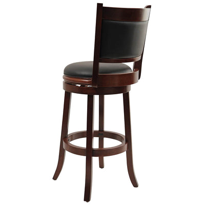 Boraam 29" Countertop Faux Leather Hardwood Swivel Bar Stool, Cherry (Open Box) - VMInnovations