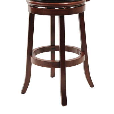 Boraam 29" Countertop Faux Leather Hardwood Swivel Bar Stool, Cherry (Open Box)