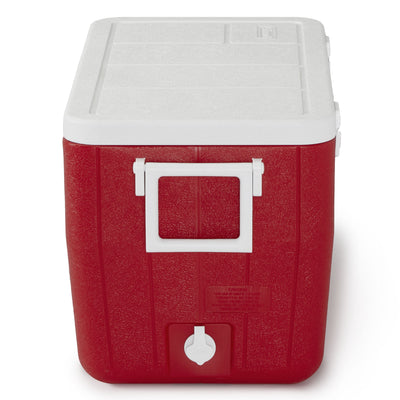 Coleman 48 Quart 63 Can Capacity Performance Portable Camping Ice Cooler, Red
