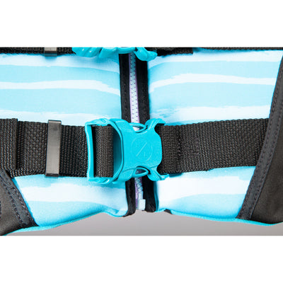 HYPERLITE Teal Indy Youth Girl’s Watersport Lifevest, 50 to 75 Pounds (Open Box)
