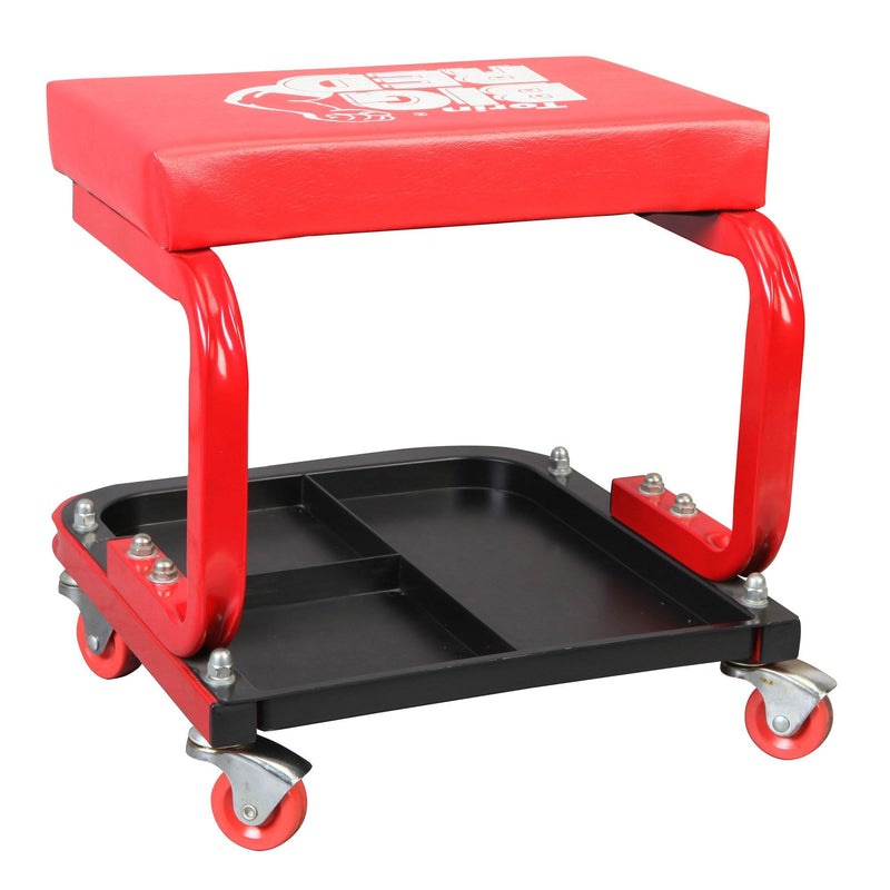 Torin Rolling Creeper Shop Mechanic Padded Seat Stool with Tool Tray (For Parts)