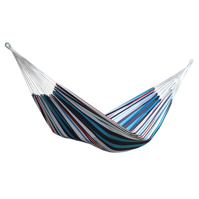 Vivere Brazilian Style Cotton One Person Outdoor Backyard Patio Hammock, Denim
