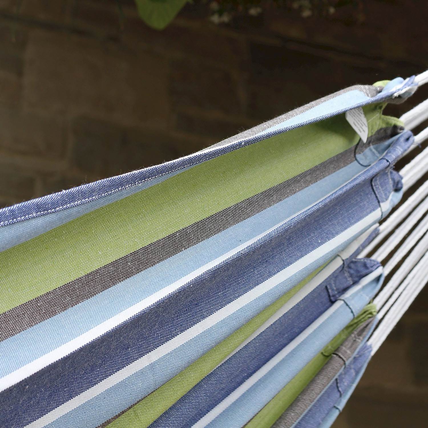 Vivere Brazilian Style Cotton One Person Outdoor Backyard Patio Hammock, Oasis