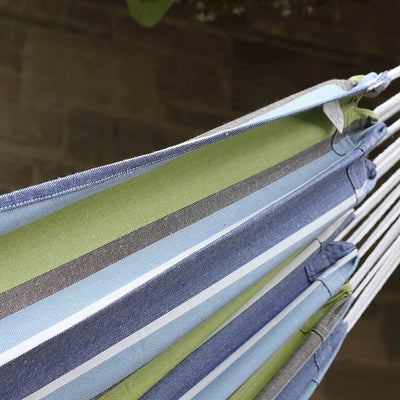 Vivere Brazilian Style Cotton One Person Outdoor Backyard Patio Hammock, Oasis
