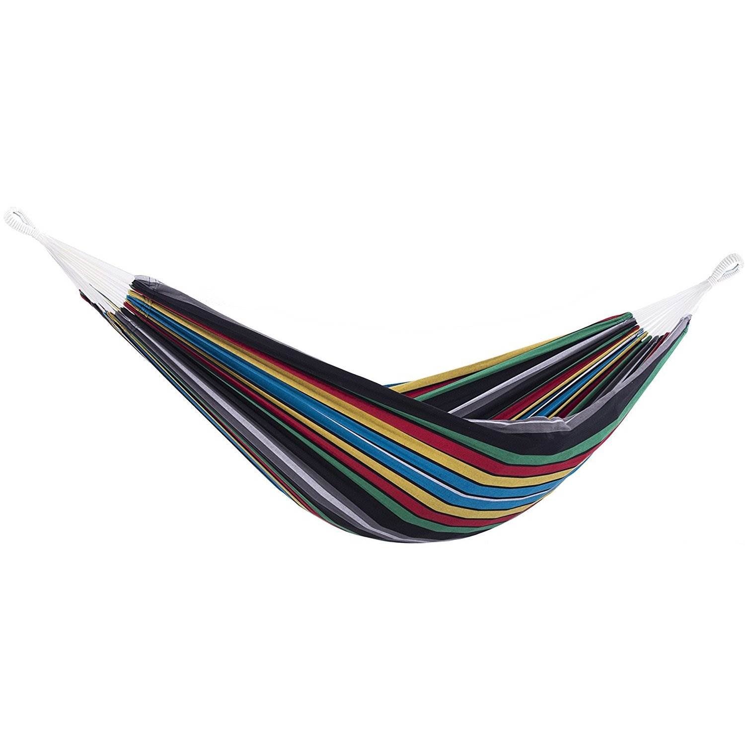 Vivere Brazilian Style Double Hammock Patio Outdoor Hanging Swing, Rio Night - VMInnovations