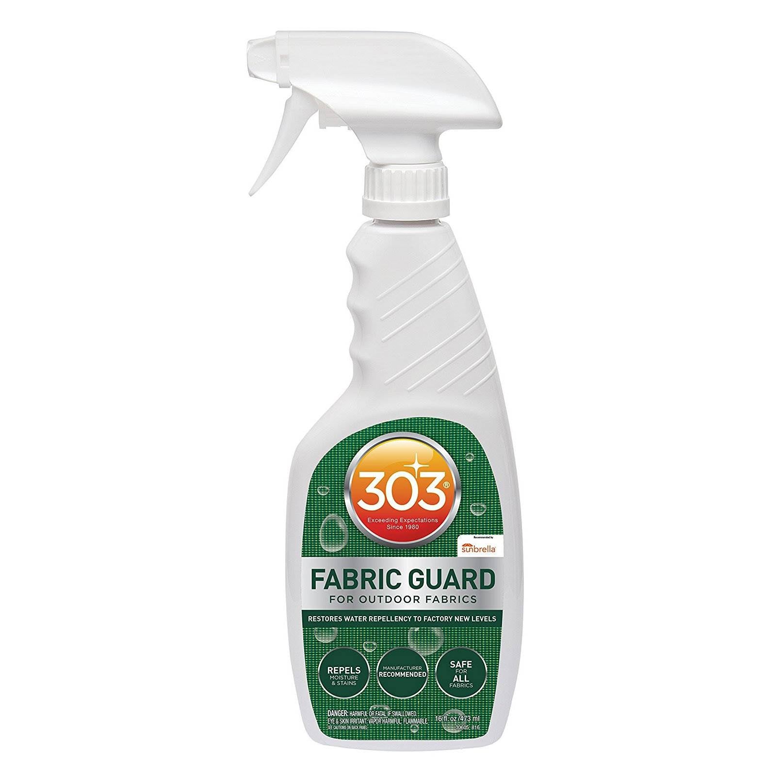 303 Outdoor Fabric Guard Stain Protector Repellent Spray Treatment, 16 Ounces