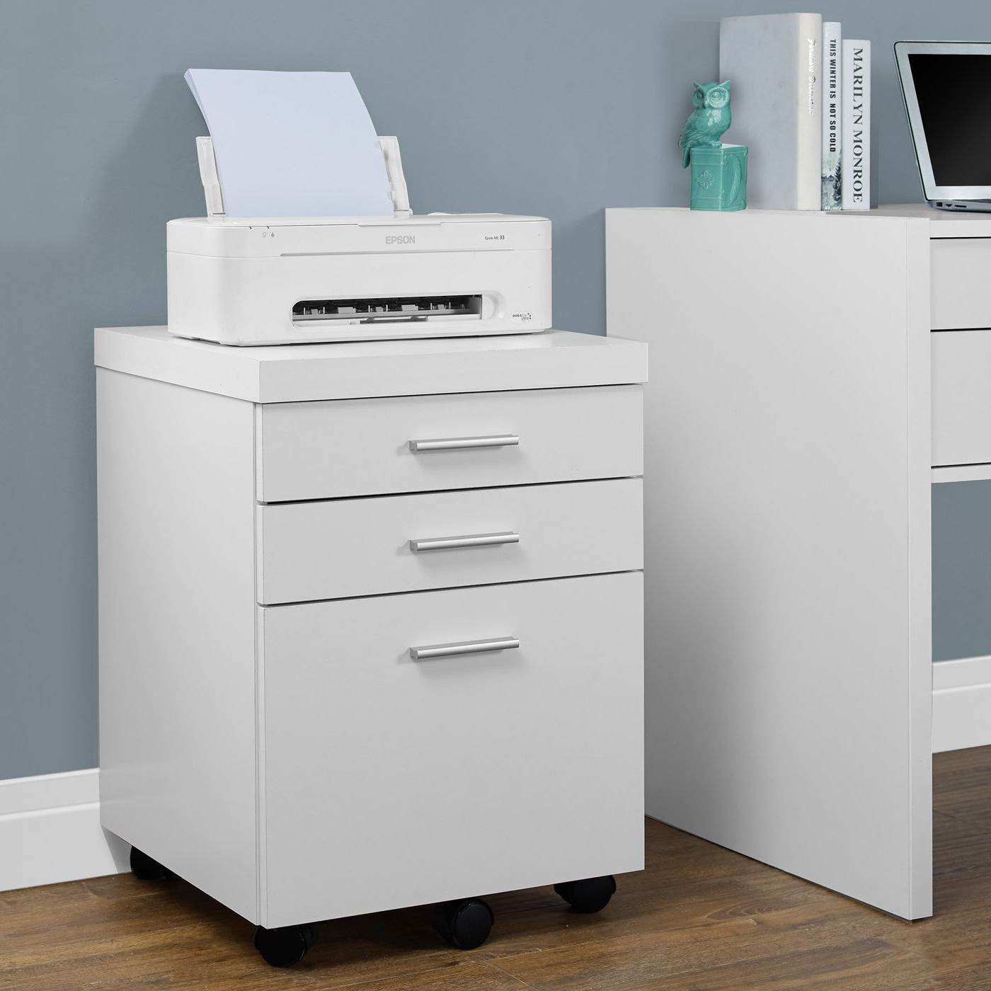 Monarch 60 Inch Office Computer Desk w/ Filing Drawer & 3 Drawer Filing Cabinet