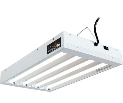AgroBrite FLT24 4-Tube Hydroponic 2' Grow 96W Light Fixture with Bulbs, White - VMInnovations