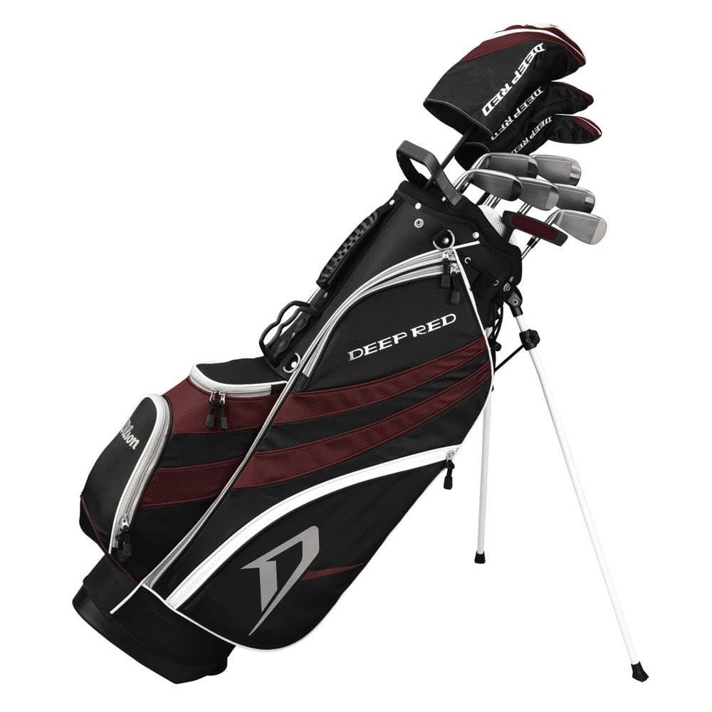 Wilson Deep Red Tour Complete Package Golf Clubs Set and Lightweight Golf Bag