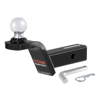 Curt 2 In Receiver Fusion Welded Ball Mount Trailer Hitch w/ 2 In Rise(Open Box)