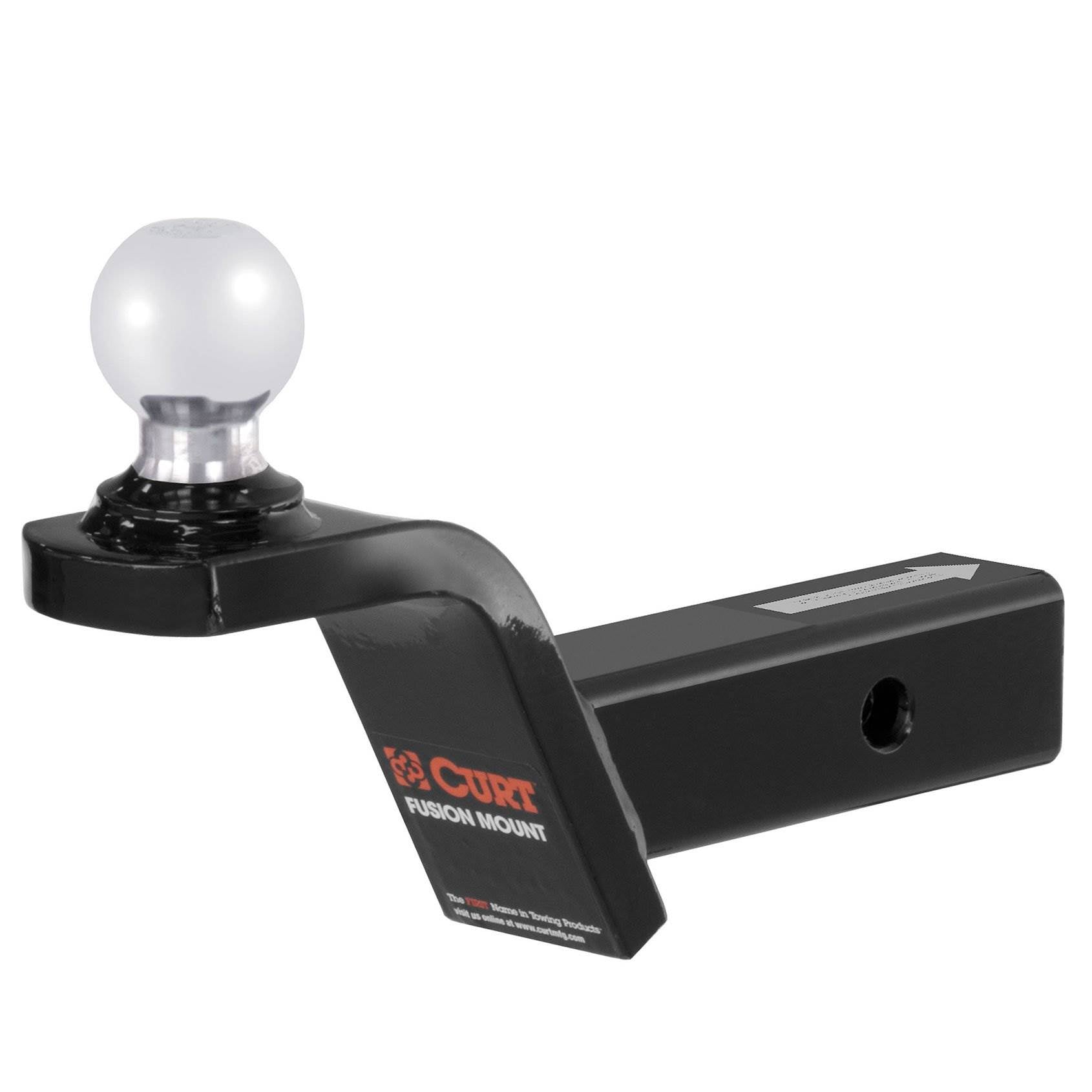 Curt 2 In Receiver Fusion Welded Ball Mount Trailer Hitch w/ 2 In Rise(Open Box)